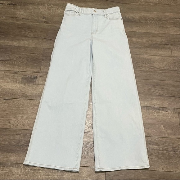 FRAME Le Slim Palazzo Jeans High Rise Wide Leg Feather Light Wash Sz 27 NWT $278 - Picture 2 of 11